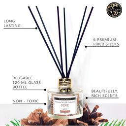 SOUL & SCENTS 2 Pieces Transparent Pine Fragrance Reed Diffuser 120 ml image 2