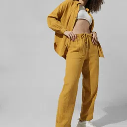 ONLY Women Textured Straight Fit Pure Cotton Trousers-image-65