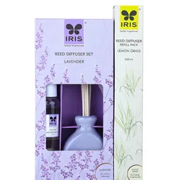 Iris  Purple Unwind Aroma Oil Diffuser & Refill Pack image 3