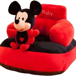 Cushion Sofa Seat Or Chair for Kids (Use for Baby 0 to 2 Years, Red and Black - 35 mm-image-27