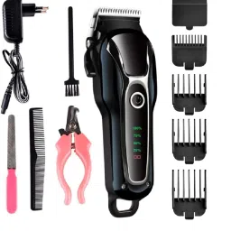 Professional Automatic Rechargeable Pet Hair Trimmer for Dogs (Pet-Trimmer) Black Pet Hair Trimmer-image-12