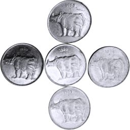 PPE 25 Paise Stainless Steel Coin Set of 5 in Excellent Condition for Collection Medieval Coin Collection-18