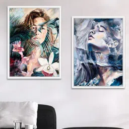 Art Street Canvas Painting Geometrical Wall Art Painting with Wooden Frame-picture-16