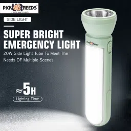 pick ur needs Rechargeable Search Light With 2 Mode LED + 50W Bright Tube Light Long Backup Torch image 5