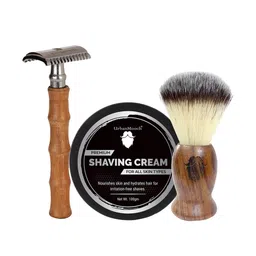 UrbanMooch Men Shaving Razor + Premium Shaving Cream + Shaving Brush-24