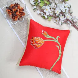 ANS Red & Green Floral Square Cushion Covers-18