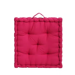 BLANC9 Fuchsia Solid Square Floor Cushion image 4