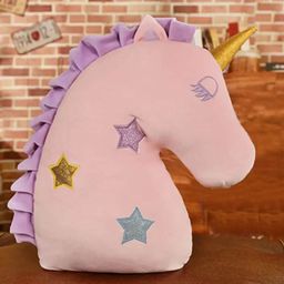 STYBUZZ Kids Pink Unicorn Face Cushion-image-21