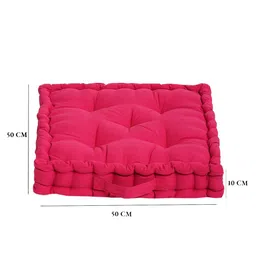 BLANC9 Fuchsia Square Floor Cushion image 4
