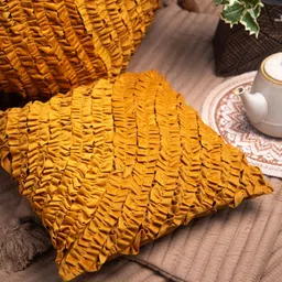 STUDIOHMK Mustard -Colored Velvet Square Cushions-56