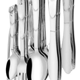25 Pieces Cutlery Set For Home & Kitchen, Dining Tableware Spoon Set Stainless Steel Cutlery Set-26