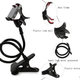 Wanzhow Lazy stand with Adjustable 360 Rotating Phone Holder Clip Flexible Long Arms Mobile Phone Holder Clamp Desktop Bed Lazy Bracket Stand for all mobile phone Mobile Holder Perfect for viewing phone & watching movie & enjoying music & GPS & phone games Mobile Holder Mobile Holder image 2