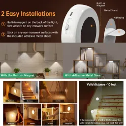 DHARMISHO Rechargeable Motion Sensor Home USB Charging Wireless Adhesive Light Pack OF 5 Smart Sensor Light image 3