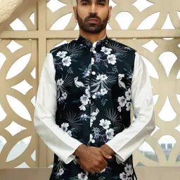 Floral Print Men Waistcoat-image-38