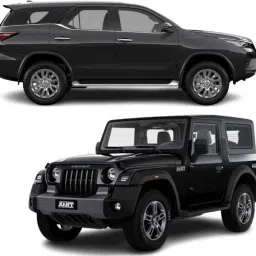 Thar and Fortuner car toy| Pullback feature| Black color-12