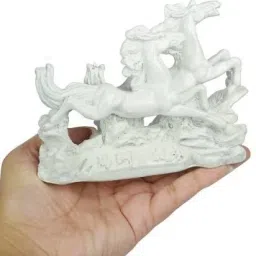 Creation Two Running Victory Horses - White (Feng Shui & Vastu) (Size Small) Decorative Showpiece - 12 cm-image-79