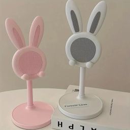 NSUSU Rabbit Cartoon Phone and Tablet Stand, Desktop Holder for Hands-Free Viewing B Headphone Stand-16