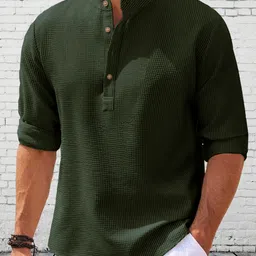 eyebogler Men Self Design Cotton Blend Straight Kurta-picture-3