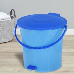 Kuber Industries Set Of 2 Blue Solid Pedal Dustbin-29