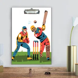 Cricket Digital reprint examination pad school collage Size 14x10 inch-picture-14