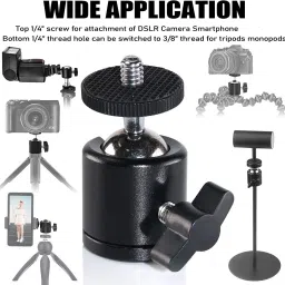 BUFONA Tripod Ball Head Bracket Phone Holder Mount Adapter Bracket Camera Mount Tripod Ball Head, Tripod Bracket, Tripod Clamp, Monopod Kit, Tripod Bracket, Tripod image 2