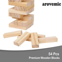 arovemic No-1 Gaming Classic Jenga, Hardwood Blocks, Stacking Tower Game For Kids image 5