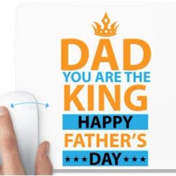 UDNAG White Mousepad 'Pappa | DAD' for Computer / PC / Laptop [230 x 200 x 5mm] Non Slip Base Mousepad-image-41