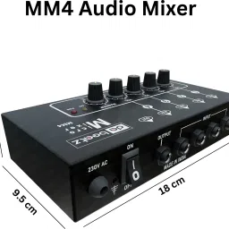 da.beatz. MM4 Mixer 4-Channel Professional Analog Sound Mixer For Parties & clubs,DJ Mixer 50 W AV Control Amplifier image 4