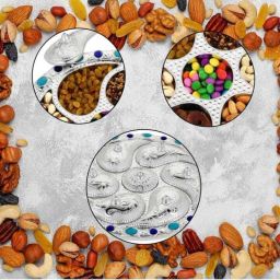Multipurpose 7 Compartment Dry Fruit Serving Rotating Tray Candy Charger Plate-image-77