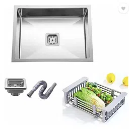 | 20" x 17" x 10" | KITCHEN SINK WITH STEEL BASKET | 20" X 17" X 10" HANDMADE MATT FINISH SINGLE BOWL GRADE 304 STAINLESS STEEL Vessel Sink-image-58