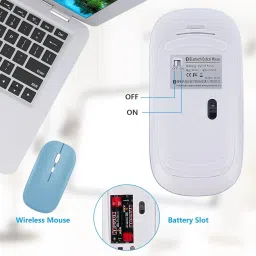 Astrill Wireless Bluetooth Keyboard and Mouse Combo, Slim LED Keyboard for iOS/Android Wireless, Bluetooth Standard Multi-device Keyboard Compatible with Desktop, Laptop, Tablet image 4