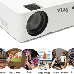 PLAY MP1 Full HD LED HDMI/AV/VGA/USB/TV Input 5000 LM Remote Controller Projector (5000 lm / Remote Controller) Projector image 2