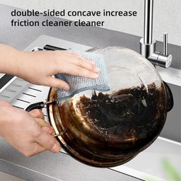 vrdh (Pack of 20) Dishwashing WIre Cloth/ Stainless Steel Scrub Pads 1.1622 Stainless Steel Scrub-picture-23