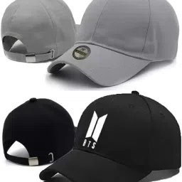 Solid, Self Design, Embroidered Sports/Regular Cap-image-13