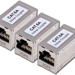 MX STP Cat6A Inline Coupler (Shielded) Inline LAN F/F Extender Plug Pack of 3 Lan Adapter-3