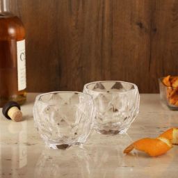 the decor mart Wavy 300ml (Set of 2) Whiskey Glass-picture-6