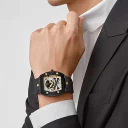PHILIPP PLEIN Men Printed Dial & Textured Straps Analogue Automatic Watch PWBAA0521 image 5