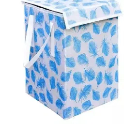 40 L Blue, White Laundry Bag-10