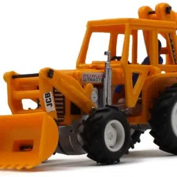 Medium size pull back plastic bulldozer toy for kids (yellow)-23