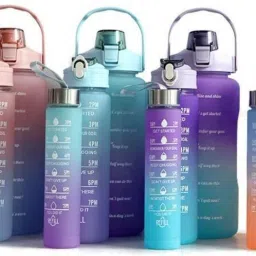 Motivational Fitness Sports Water Bottle With Time Marker& Straw 3200 ml Water Bottles-image-24