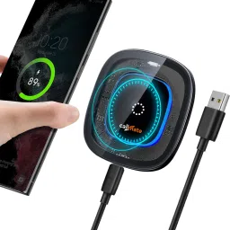 Callmate 15W C-Thru Wireless Fast Charging Pad, Universal Compatibility Charging Pad-0
