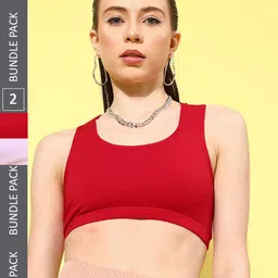 Leading Lady Pack Of 2 Full Coverage Non Padded Workout Bra With All Day Comfort-picture-21
