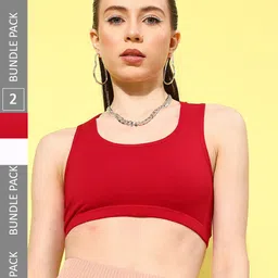 Leading Lady Pack Of 2 Full Coverage Non Padded Workout Bras With All Day Comfort-picture-14