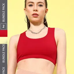 Leading Lady Pack Of 2 Full Coverage Non Padded Workout Bras With All Day Comfort-picture-57