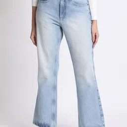 The Roadster Lifestyle Co Women Pure Cotton Light Fade Bootcut Jeans-picture-38