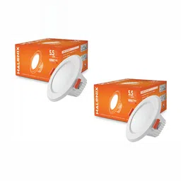 Halonix White 2 Pieces Traditional Spherical Shaped 5.5W Ceiling Lamps-picture-16