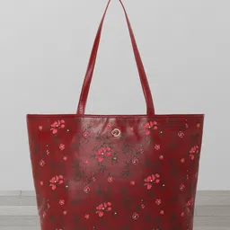 Caprese Floral Printed Structured Handheld Bag-12
