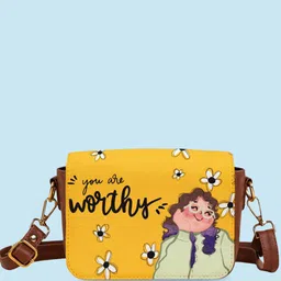 Kalankit Graphic Printed Swagger Sling Bag-44