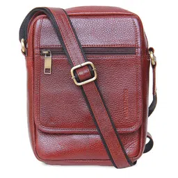 Calvadoss Textured Leather Structured Sling Bag-6