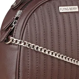 FLYING BERRY PU Structured Handheld Bag With Cut Work image 2